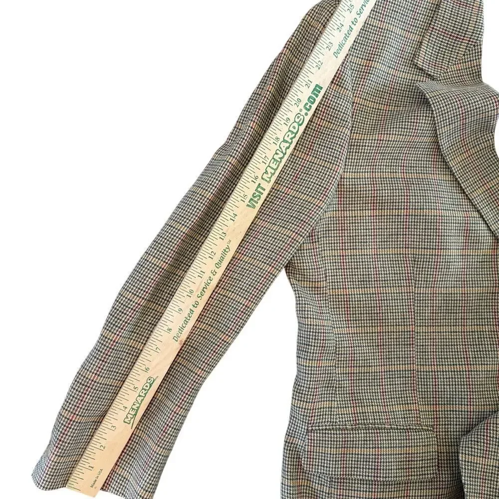Vintage 90s Brooks Brothers Men’s Houndstooth Wool Sport Coat Made in USA – 44R‌